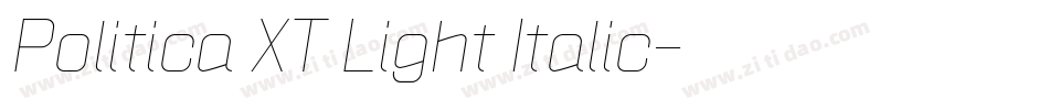 Politica XT Light Italic字体转换